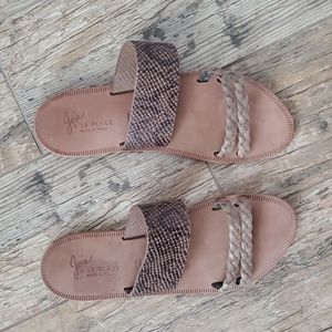 Joie | Diani Snakeprint Leather Sandals 40